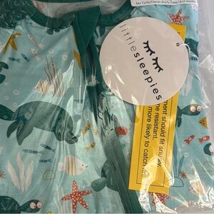 Little Sleepies Green One Piece with Ocean Theme